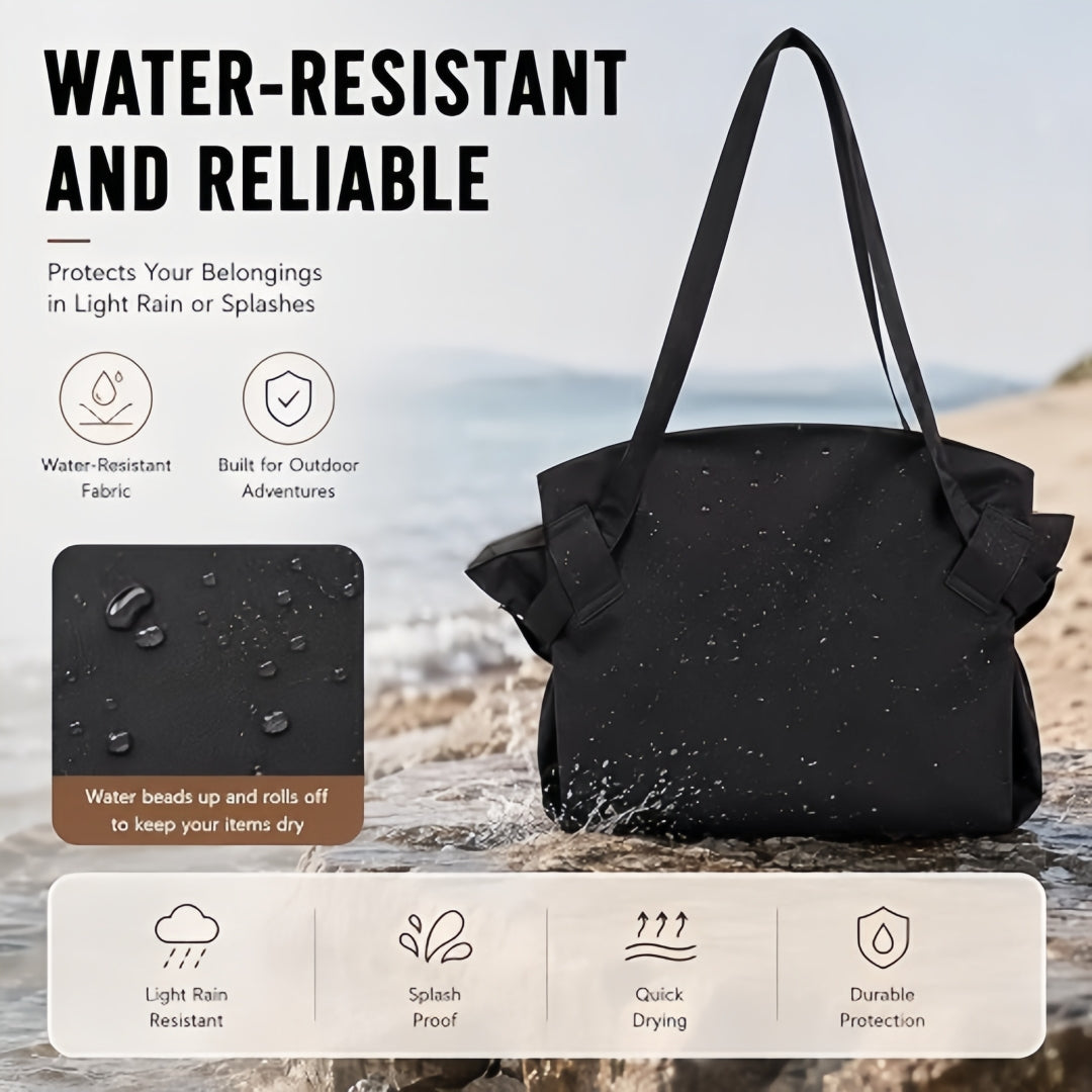 Sac fourre-tout convertible 2 en 1 & tapis de pique-nique, sac de plage pliable imperméable, tapis de sol rond de 100 cm, sac de transport léger et compact pour camping en plein air
