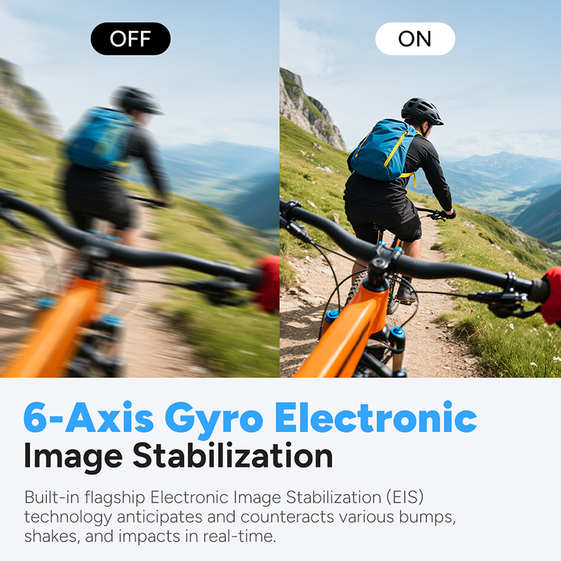 SJCAM C200 Pro Caméra d’action 4K avec stabilisation électronique de l’image 6 axes, Écran tactile 1,3 pouce, Enregistrement 95 min, Étanche sans boîtier 5 m, 40 m avec boîtier, Ultra compacte 6,8 × 3,4 × 2,7 cm, Photo 20 Mpx, Wi-Fi rapide 5 GHz vers