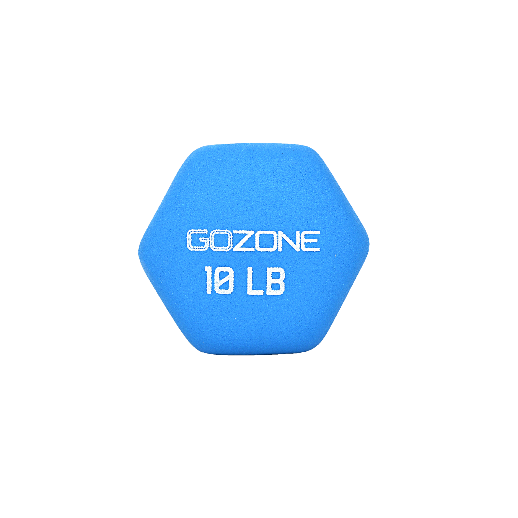 GoZone Haltères hexagonaux en néoprène 10 lb Poignée antidérapante à surface texturée Manche profilé Prise confortable