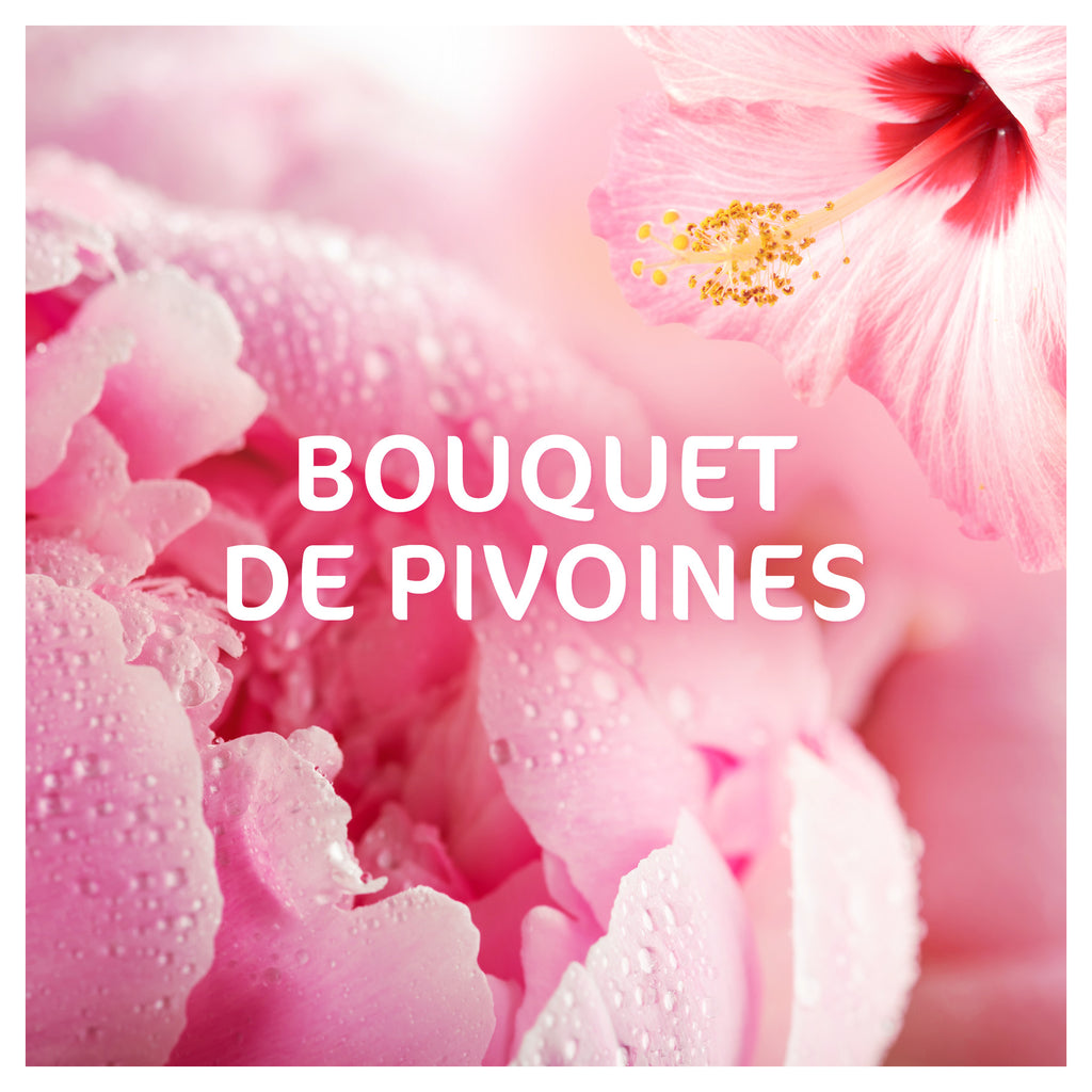 Dash 2-en-1 PODS® Capsules de lessive sélection bouquet de pivoines, 44 doses, Fabriqué en France