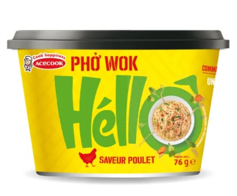 ACECOOK Nouilles instantanées pho au poulet - bol à wok 76 g