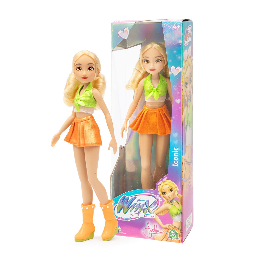 WINX CLUB Winx, Poupée articulée, 26 cm, Série Iconic, Modèle Stella, Pour les enfants dès 3 ans, WNX774