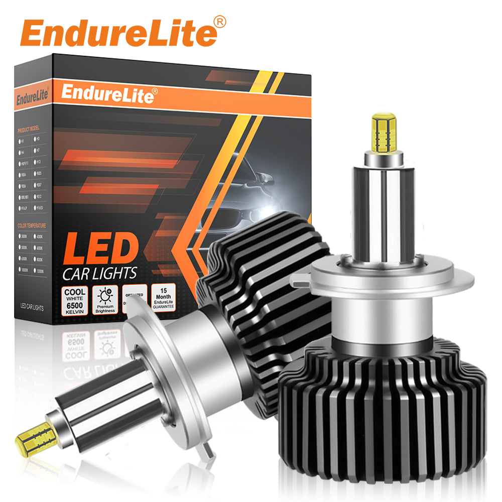 ENdureLite 9006/HB4 Ampoules de phares de voiture, 20 000 lumens super lumineuses, 6000K blanc froid, éclairage LED à 360°, conception 1:1 Plug & Play, étanche IP68, lot de 2