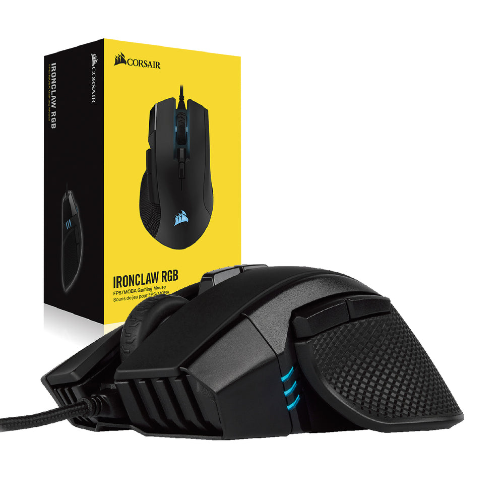 Corsair Ironclaw RGB Souris de Jeu Filaire - 18000 DPI 6 boutons - noir