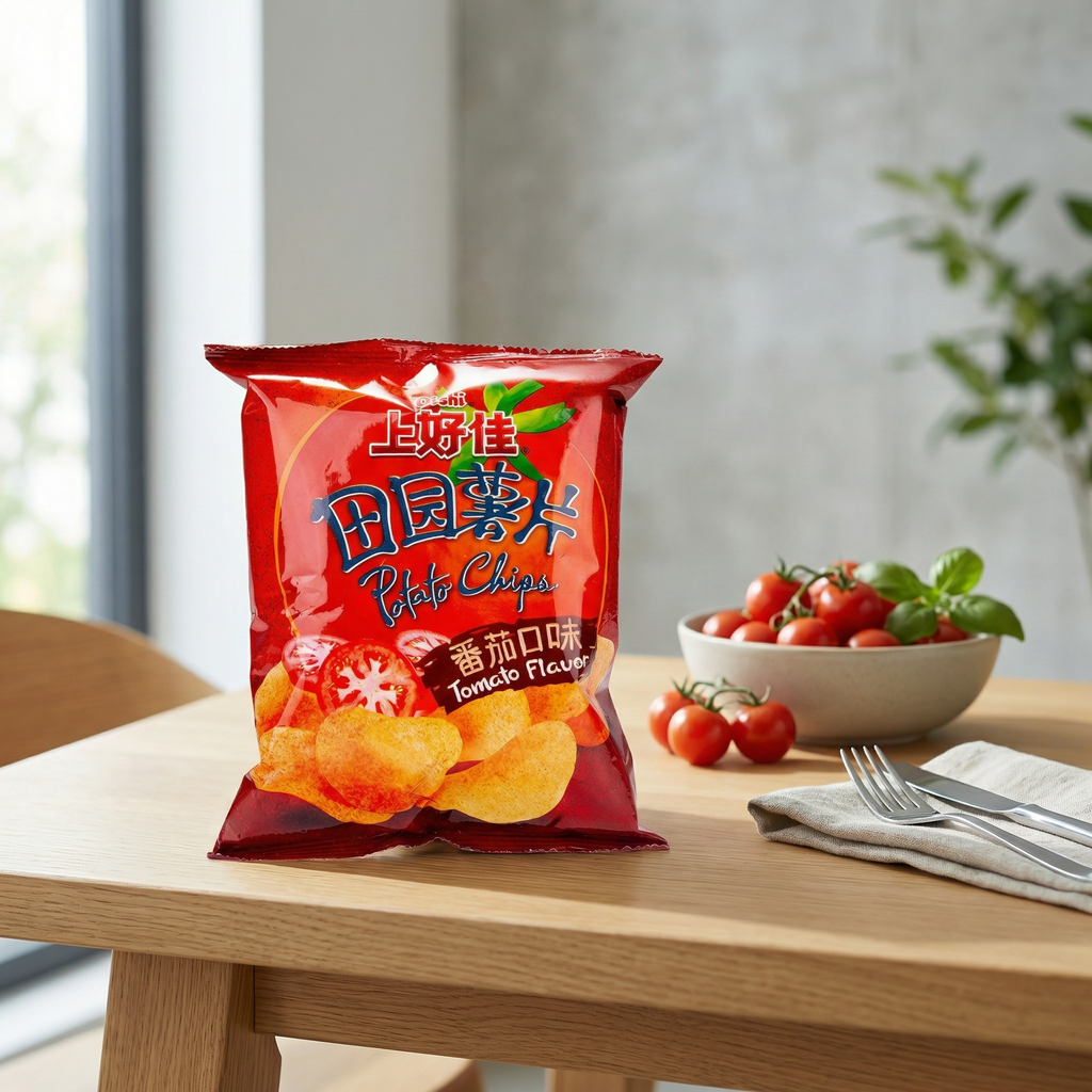 oishi Chips de pommes de terre saveur tomate 50 g