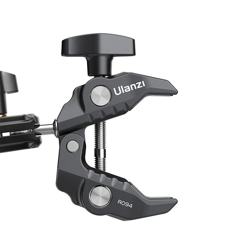 Ulanzi R094 Super pince crabe avec double rotule 360°, Bras magique avec filetage 1/4"-20 et 3/8"-16, Support pour appareils photo, éclairages vidéo LED et systèmes de stabilisation (Ronin-M/MX, MOVI)