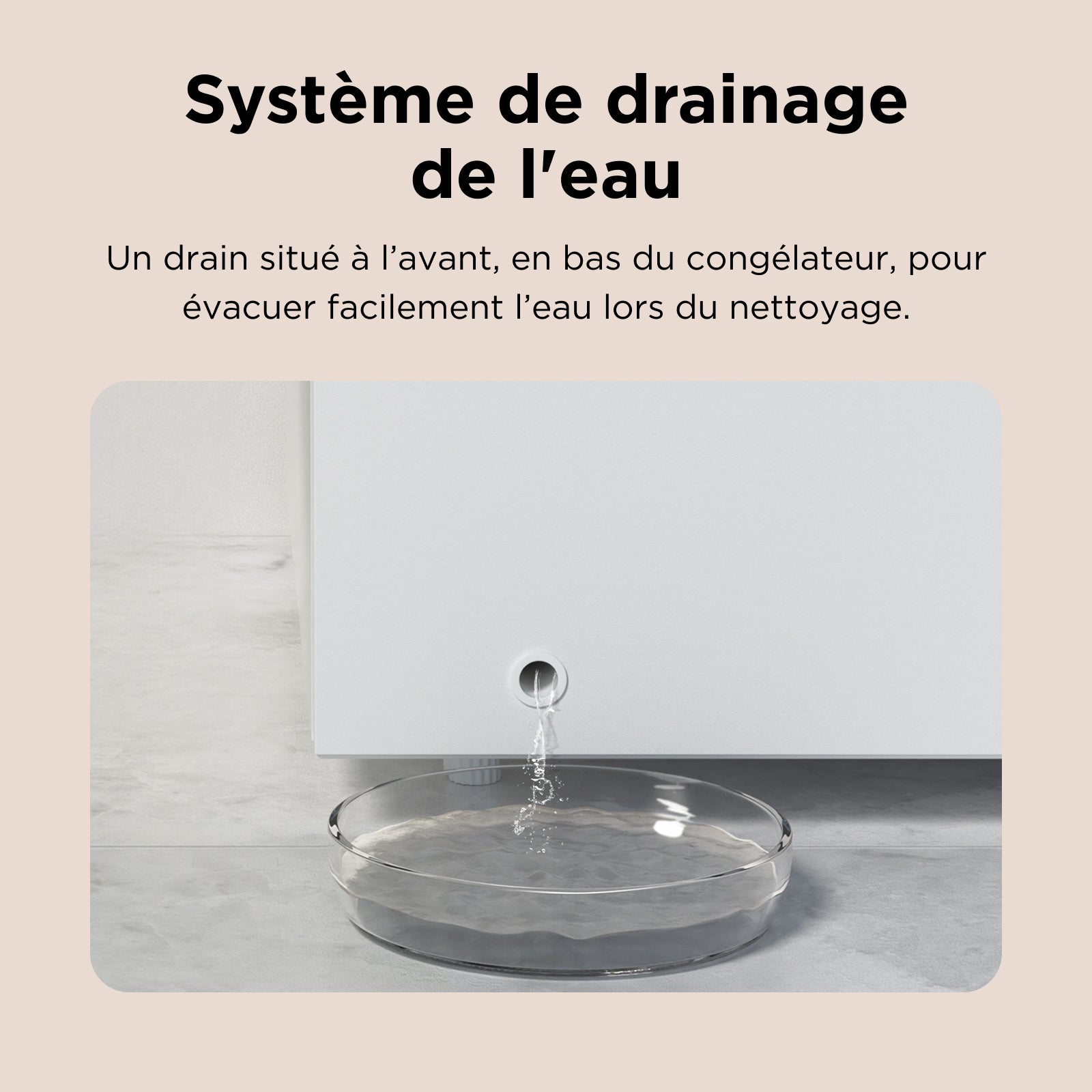 TCL CF182EWE0FR Congélateur 140 L, panier de rangement inclus, couvercle à équilibrage par contrepoids, convient pour diverses applications, thermostat réglable, pieds réglables