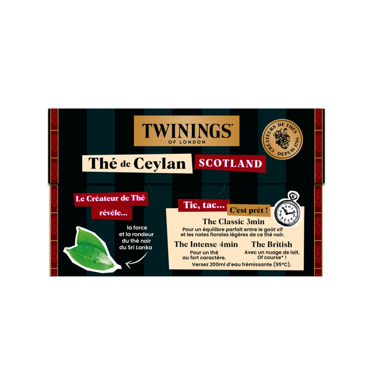 TWININGS Thé noir Ceylan - 20 sachets / 40 g
