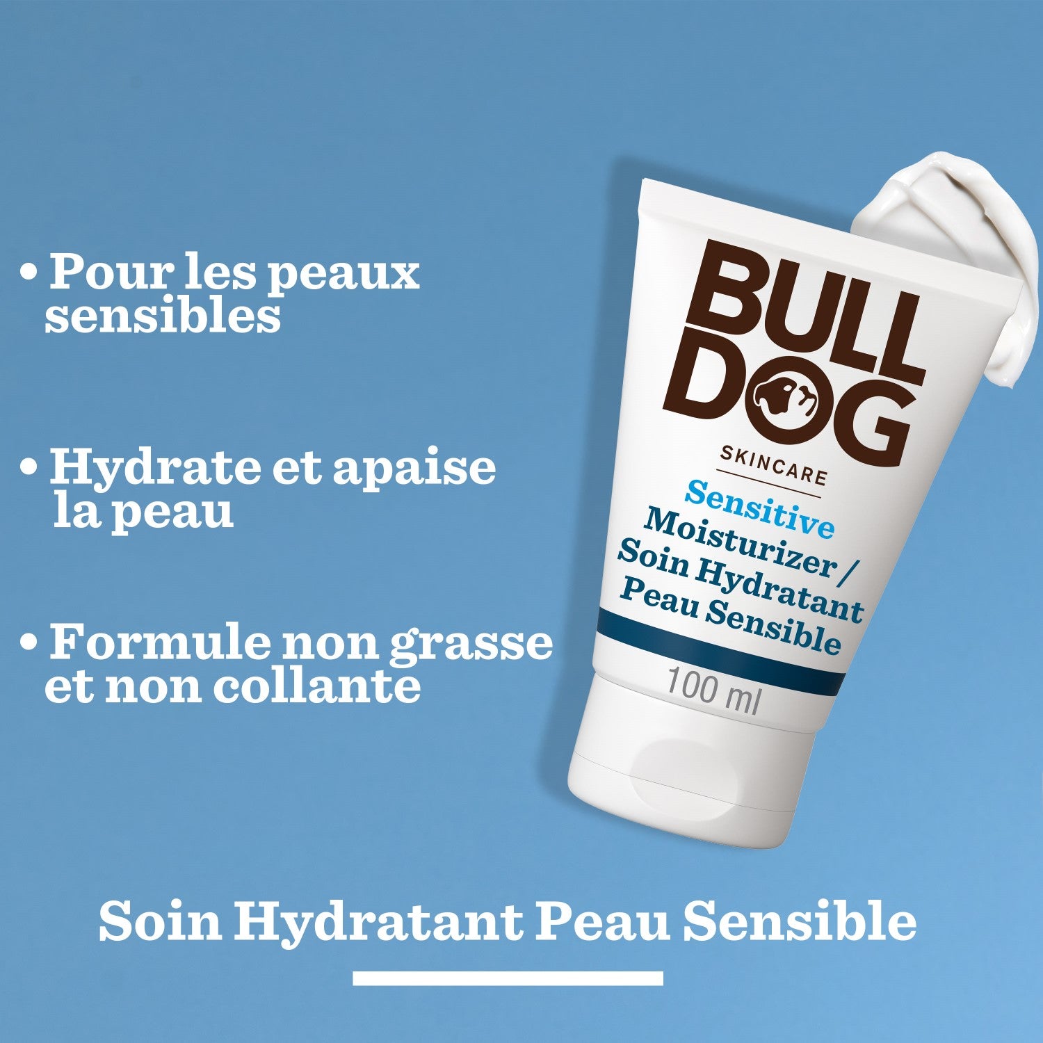 BULLDOG SKINCARE Peau Sensible - Soin Hydratant Visage - 100ml