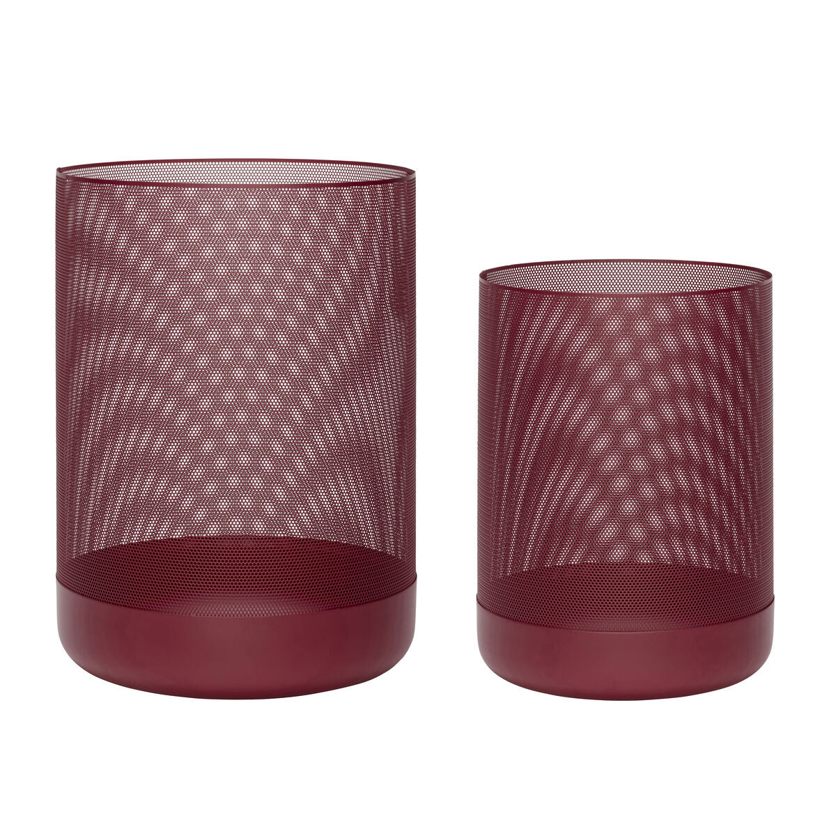 Hübsch Edge Paniers bordeaux Lot de 2