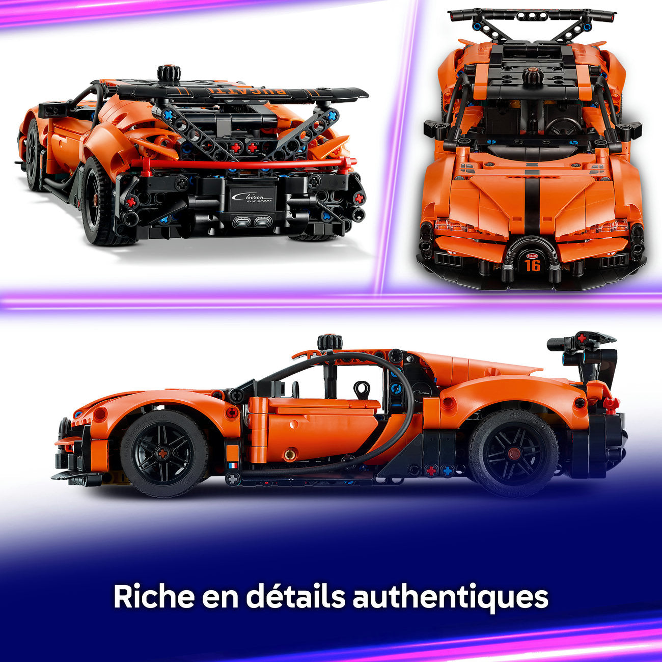 LEGO Technic 42222 Hypercar Bugatti Chiron Pur Sport