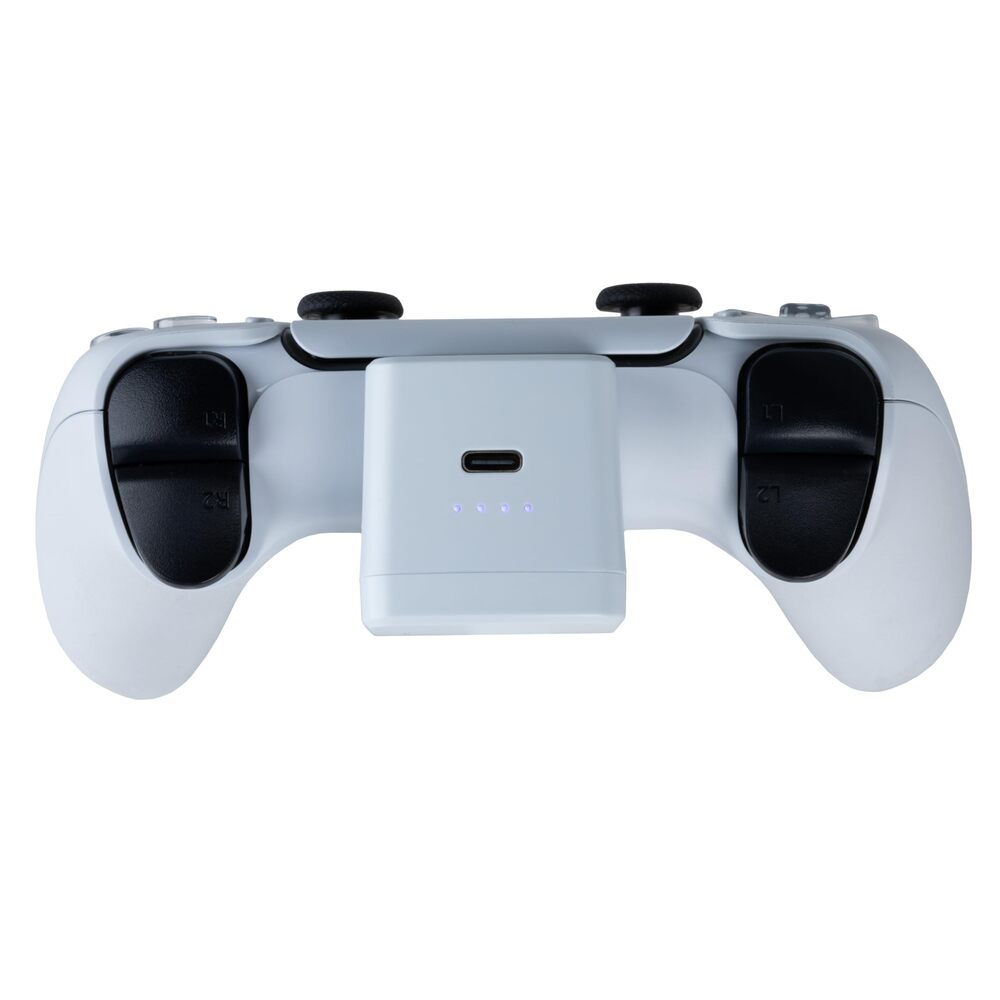 Konix Batterie externe pour manette DualSense PS5 - Indicateur de charge LED - 10 modes d'éclairage RVB - Noir