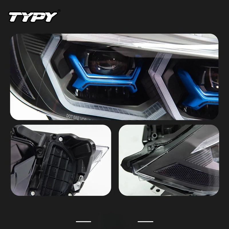 TYPY Projecteur avant LED pour BMW E90, phare xénon d’origine, 2005–2012, 320i/325i/318i, feu de jour, clignotant, feu de croisement, effet Angel Eye, lentille de projecteur