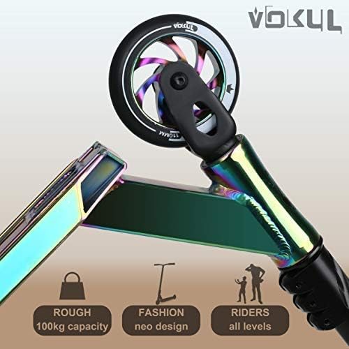 VOKUL K1 Pro Trottinette freestyle pour débutants et intermédiaires à partir de 8 ans - Neo