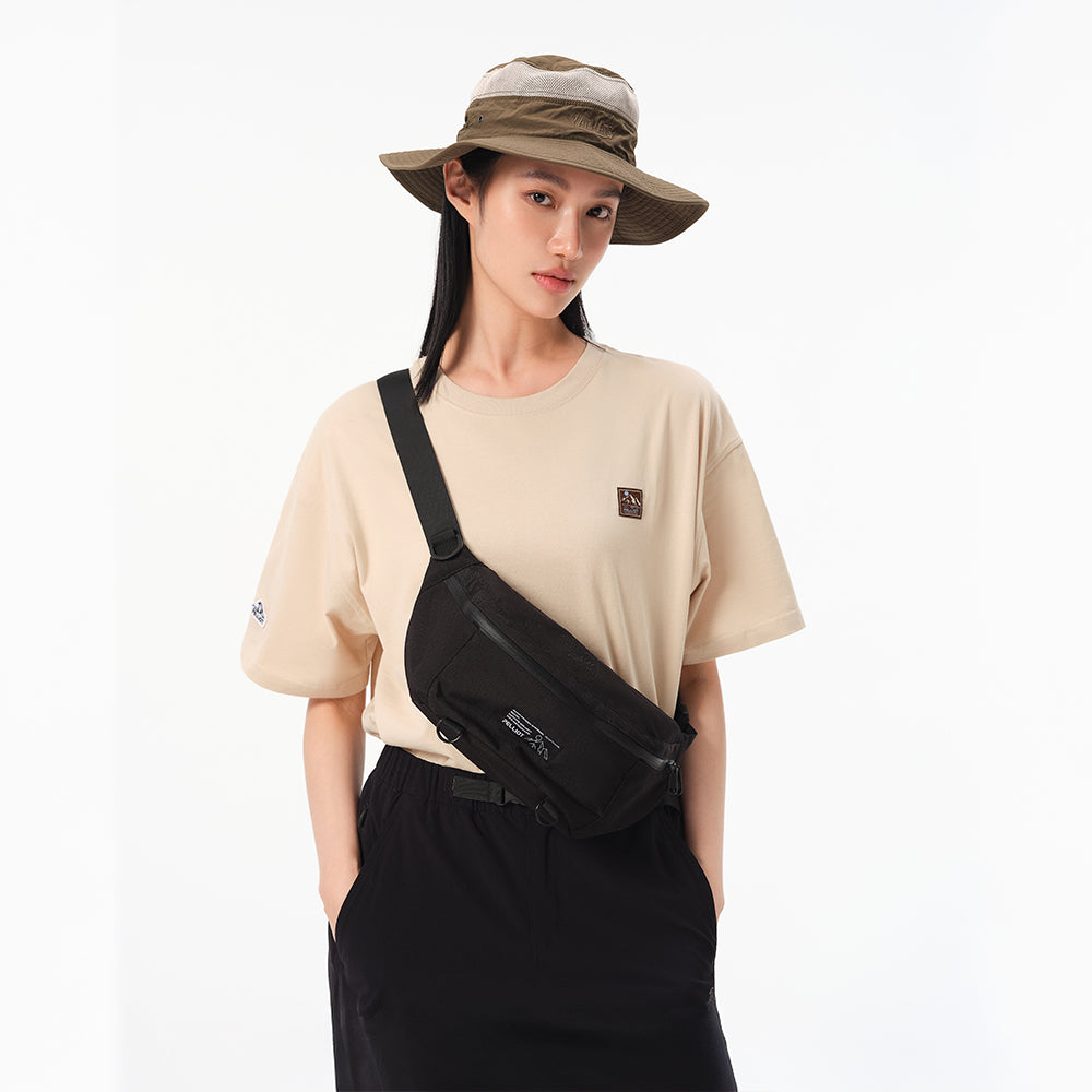 PELLIOT Sac banane quotidien Unisexe Sport Extérieur Mains Libres Pratique – Intemporel et polyvalent, Noir