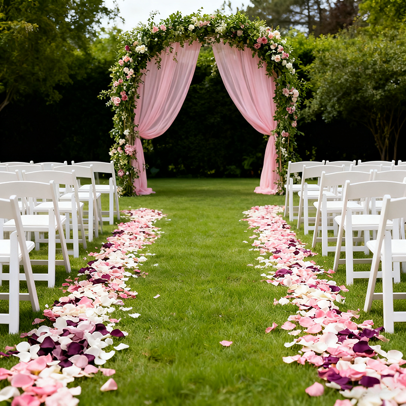 200 pièces 1,5 in / 3,8 cm pétales de fleurs artificielles pétales de fleurs de rose en soie pour la Saint-Valentin, pétales de fleurs à jeter lors d'un mariage, mariée