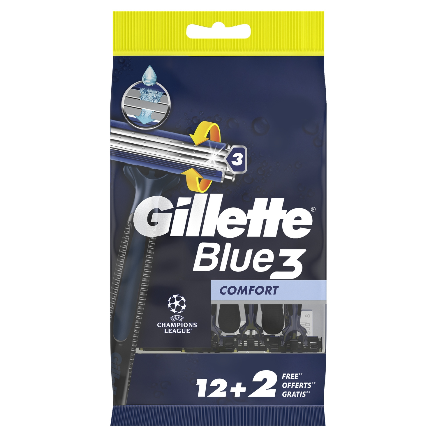 Gillette Blue 3 Comfort Rasoirs Jetables - 14 Pièces