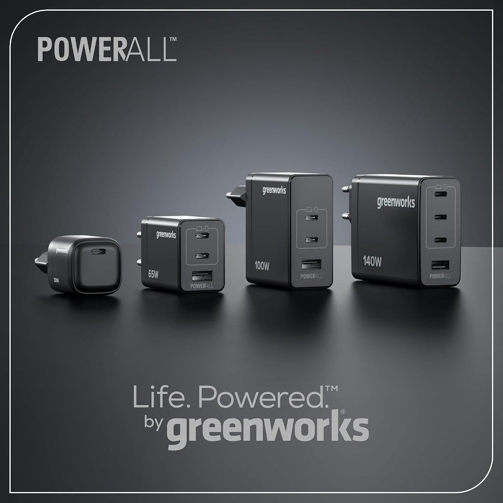 Greenworks Kit de Démarrage 24 V 1x Batterie USB HP 2 Ah + Chargeur 65 W + Câble 100 W 1 m