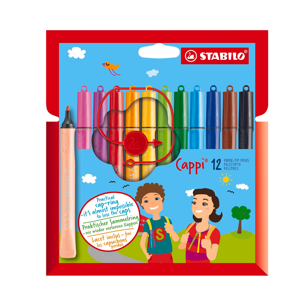 STABILO Cappi Boîte en carton avec 12 couleurs assorties