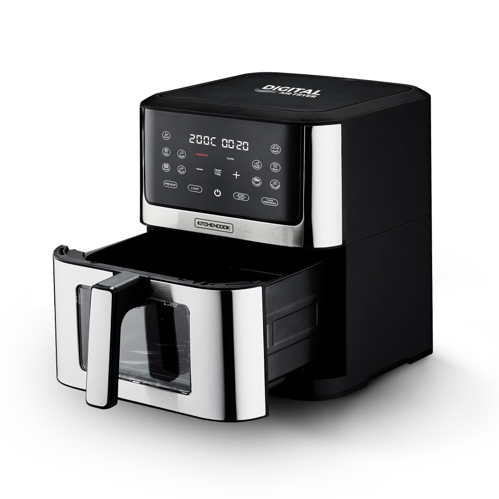 KITCHENCOOK AIRMED WXL Friteuse sans huile 8 L, 10 programmes préréglés, avec hublot de visualisation