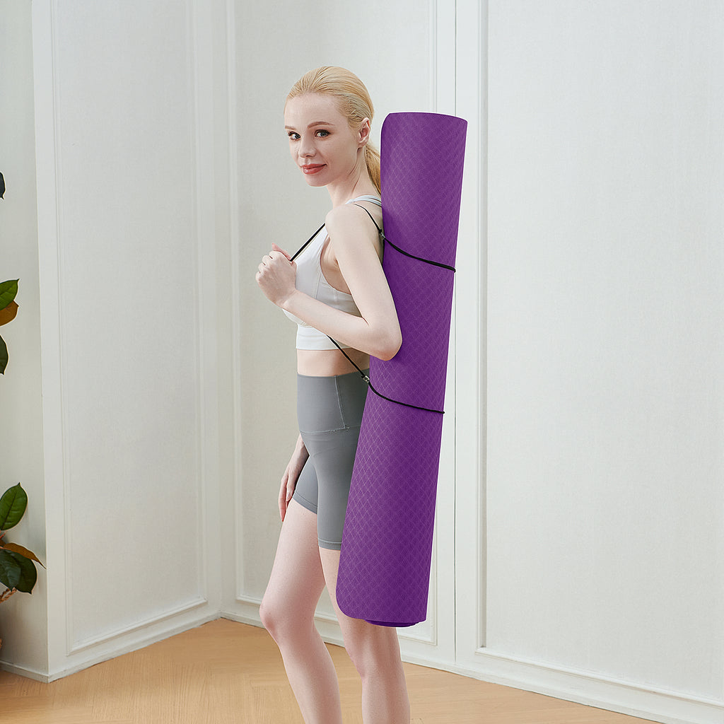 Miss Lulu Good Nite Tapis de yoga grand format extra-large 190 x 100 x 0,6 cm antidérapant en TPE, tapis de gymnastique, tapis de sport, tapis de fitness, tapis d’entraînement