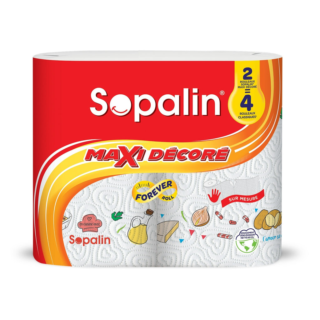 SOPALIN Essuie-tout Décoré Maxi Pack de 2