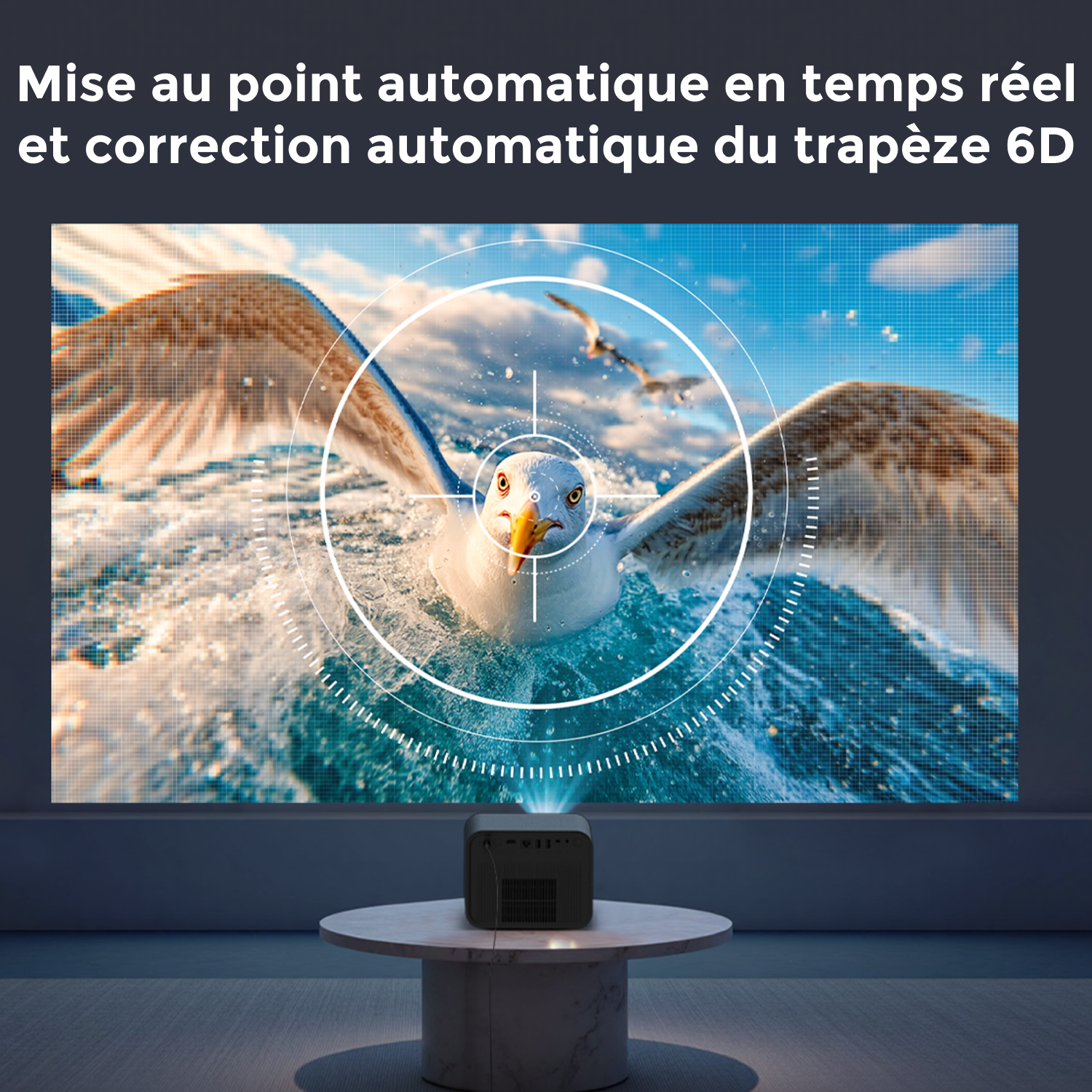 ULTIMEA Native Full HD 1080P | Vidéoprojecteur DLP Compatible 4K, 1800 Lumens ANSI, 1920 x 1080 px, Google TV, Image 3D Active, Autofocus & Correction Trapézoïdale Auto 6D