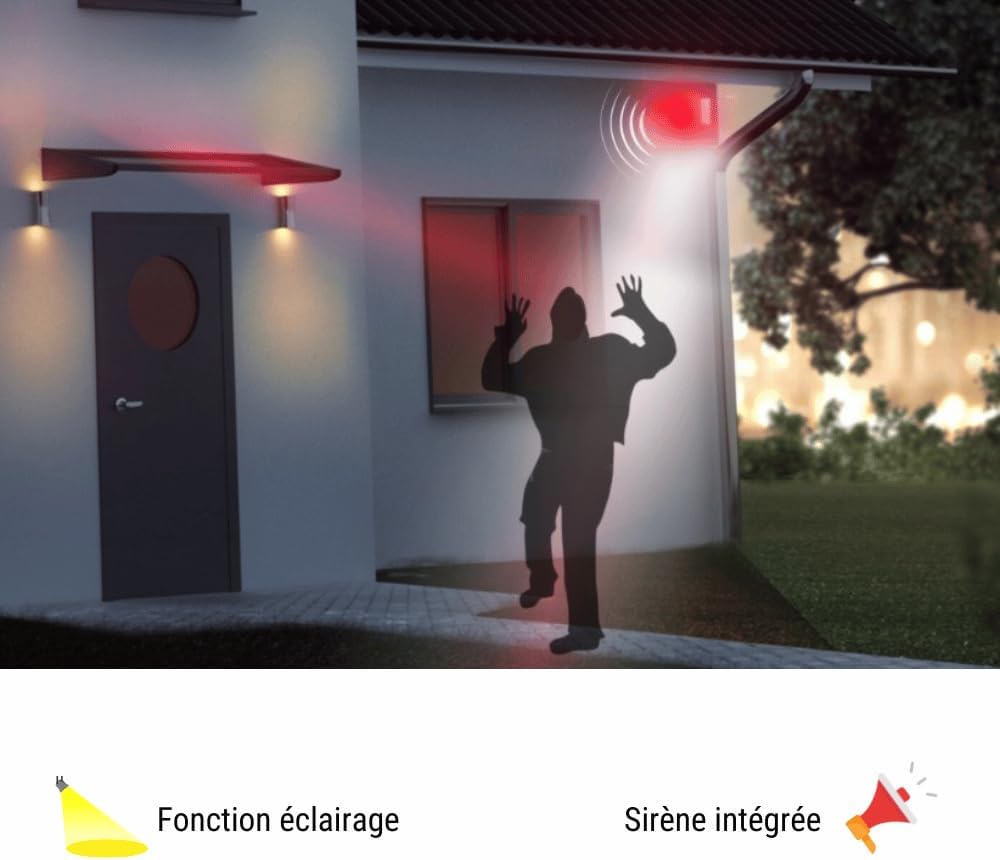 Konyks Camini Air SE Caméra de Surveillance d'extérieur sans fil, Wi-Fi, IP65, batterie 5200 mAh, Blanc