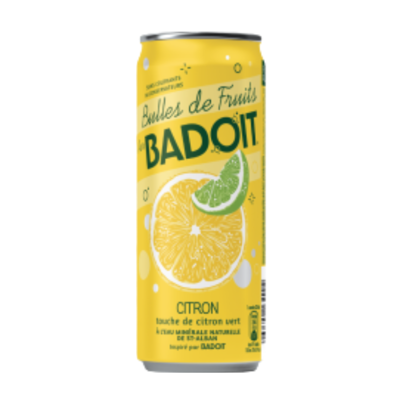 BADOIT Bulles de Fruits saveur citron touche de citron vert - 6 x 33 cl