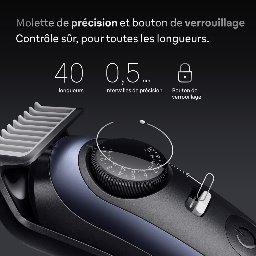 Braun BT Styler BT7520 Tondeuse à barbe 5-en-1 avec 39 réglages de longueur et affichage LED