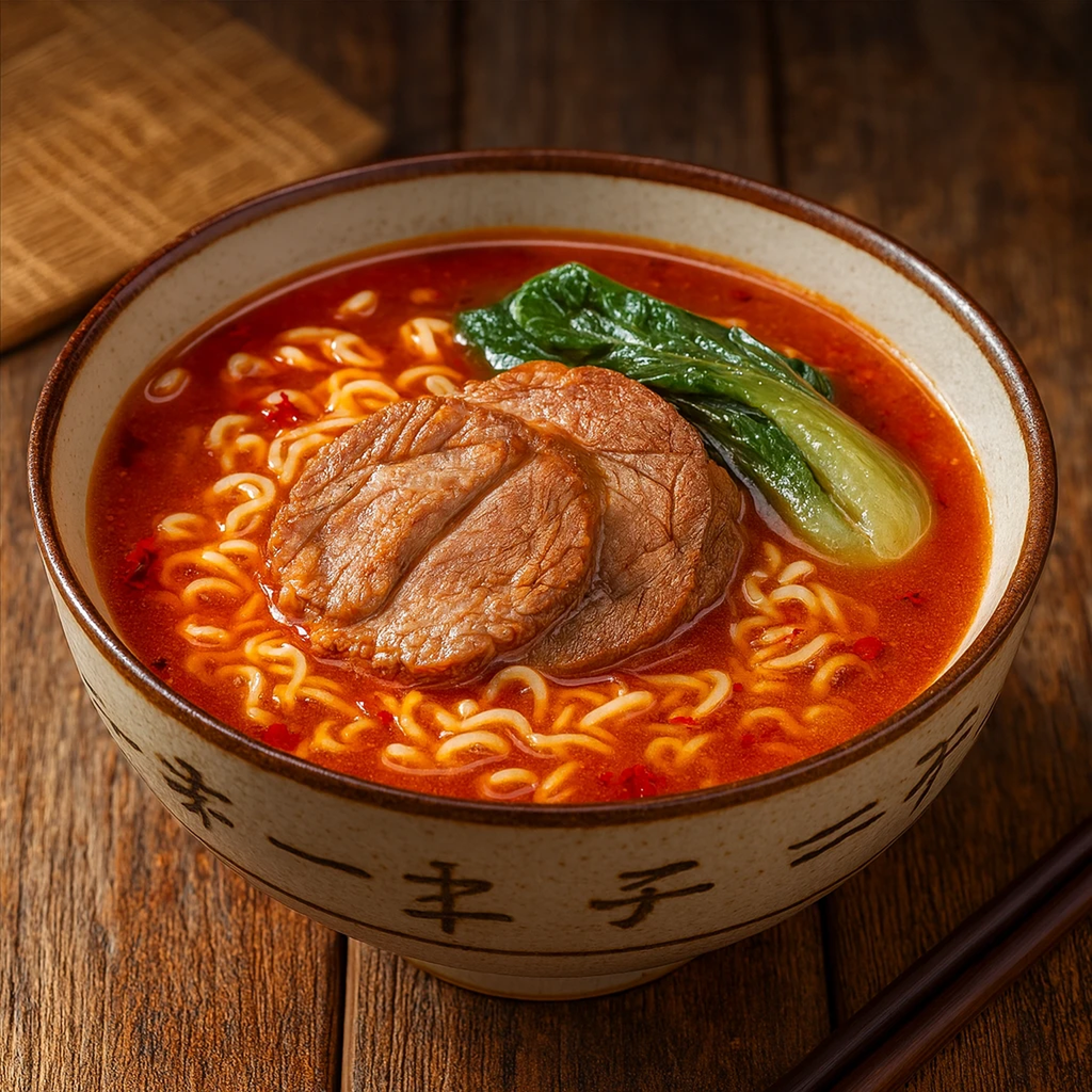 Bai Xiang Soupe Délicieuse Nouilles Halal au Bœuf Épicé 96 g * 5 Paquets