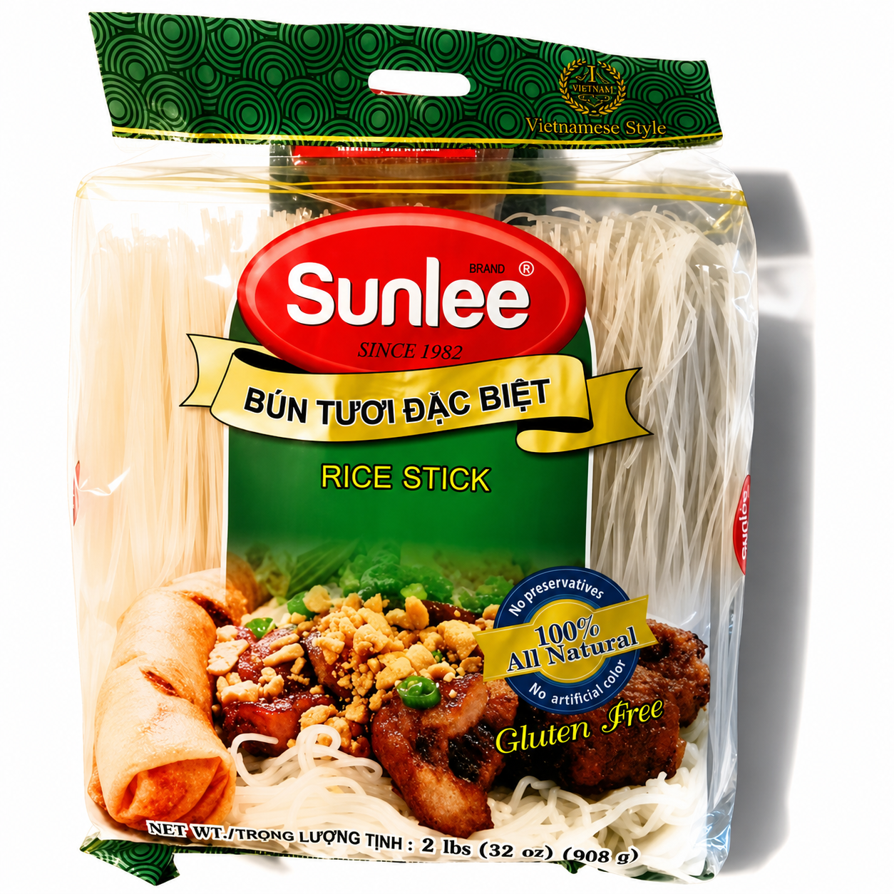Sunlee Nouilles de riz vietnamiennes Bún Tươi 1,2 mm - 908 g