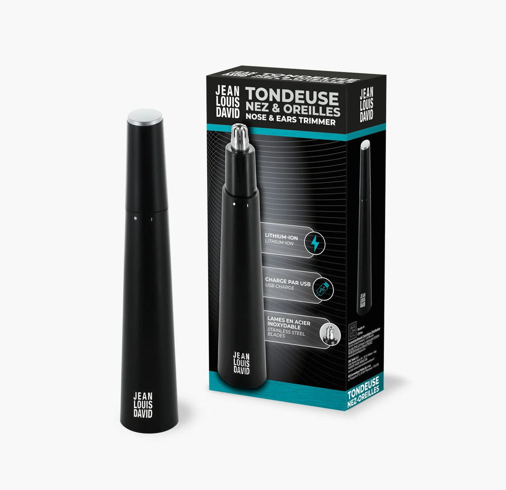 Jean Louis David - Tondeuse Nez & Oreilles Rechargeable USB-C - Coupe Circulaire Sans Douleur - Noir