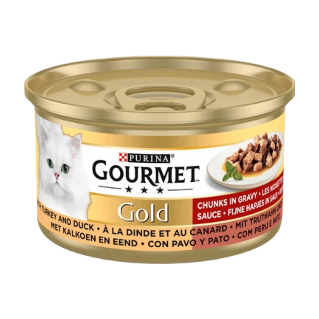 Gourmet Gold Aliment humide pour chat Canard et dinde 24 x 85 g