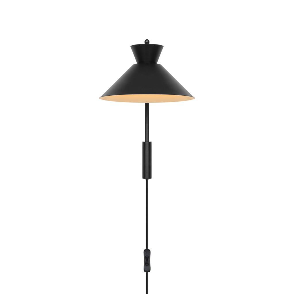Applique murale DIAL métal noir IP20 E27 - Nordlux, Intérieur