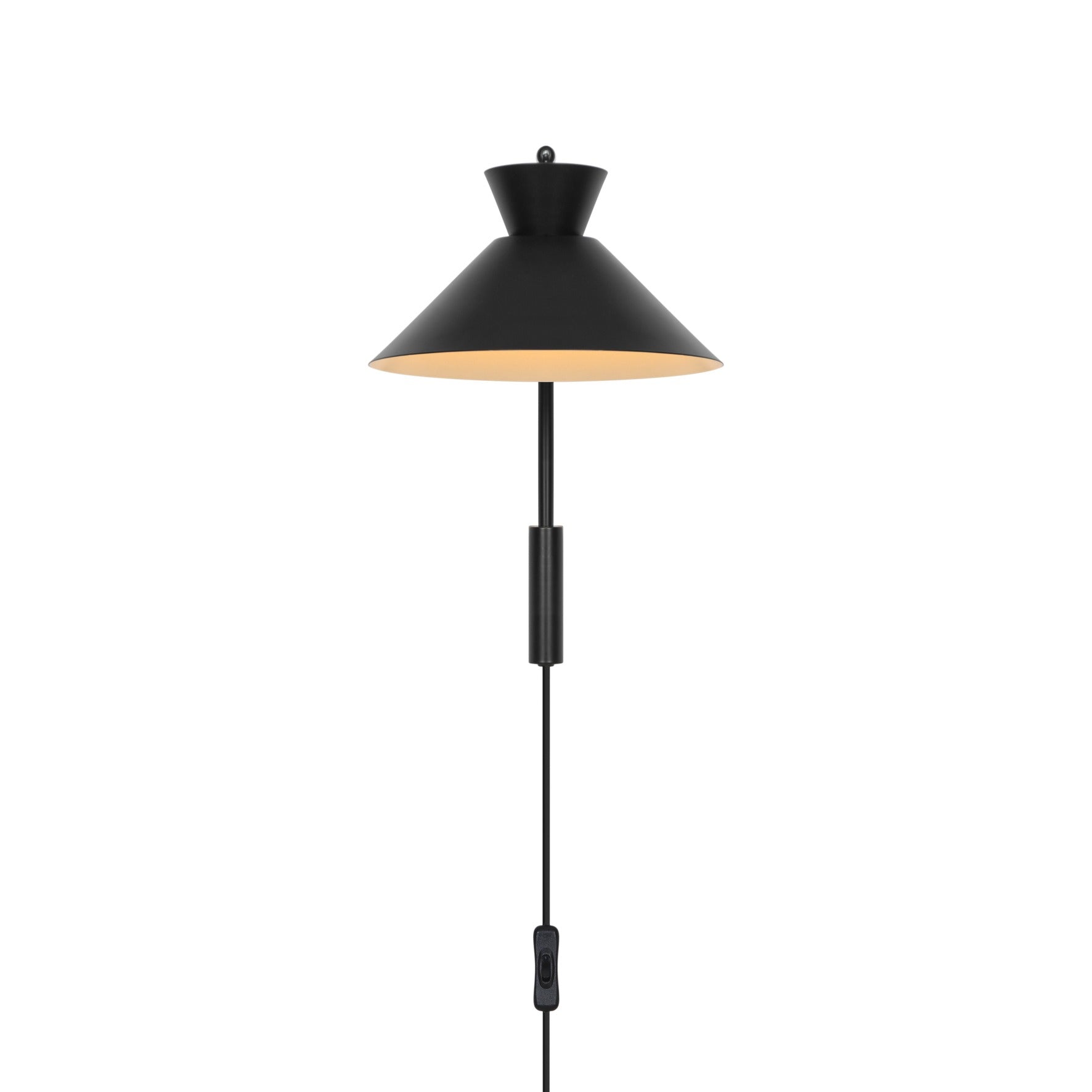 Applique murale DIAL métal noir IP20 E27 - Nordlux, Intérieur