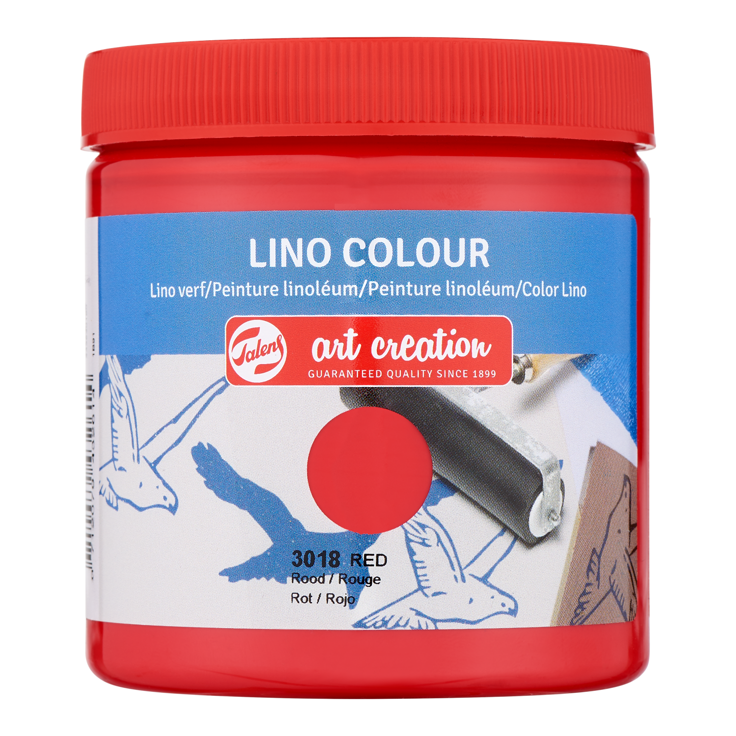 Talens Art Creation Peinture pour linoléum Pot 250 ml Rouge 3018