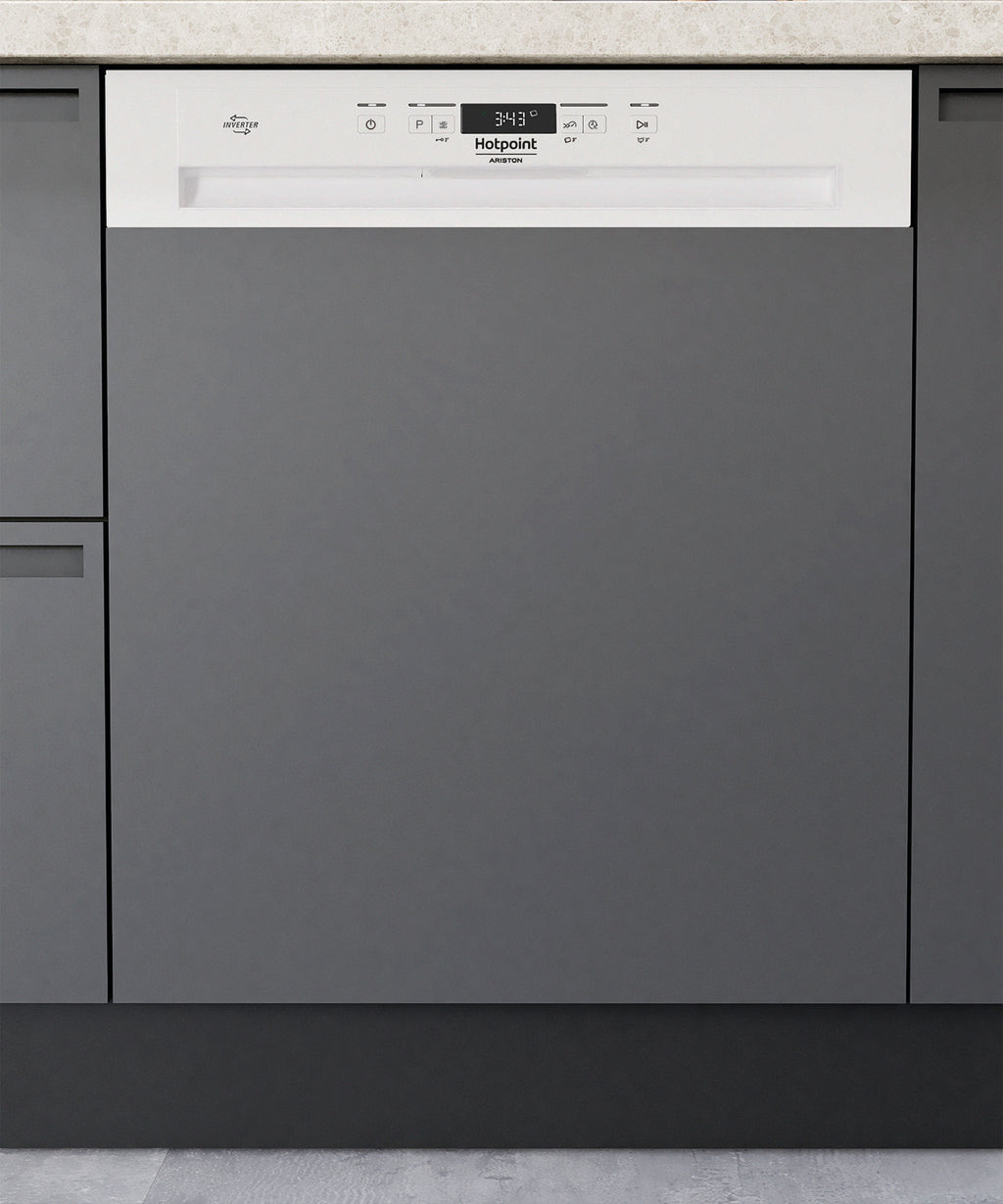Hotpoint H3BFD536W - Lave-vaisselle intégrable 60cm, 14 couverts, Classe D