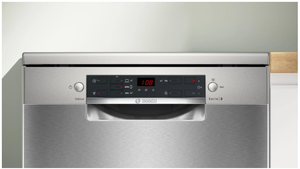 Bosch SMS25GI09F Lave-vaisselle pose libre 60 cm Classe E acier brossé - 12 couverts