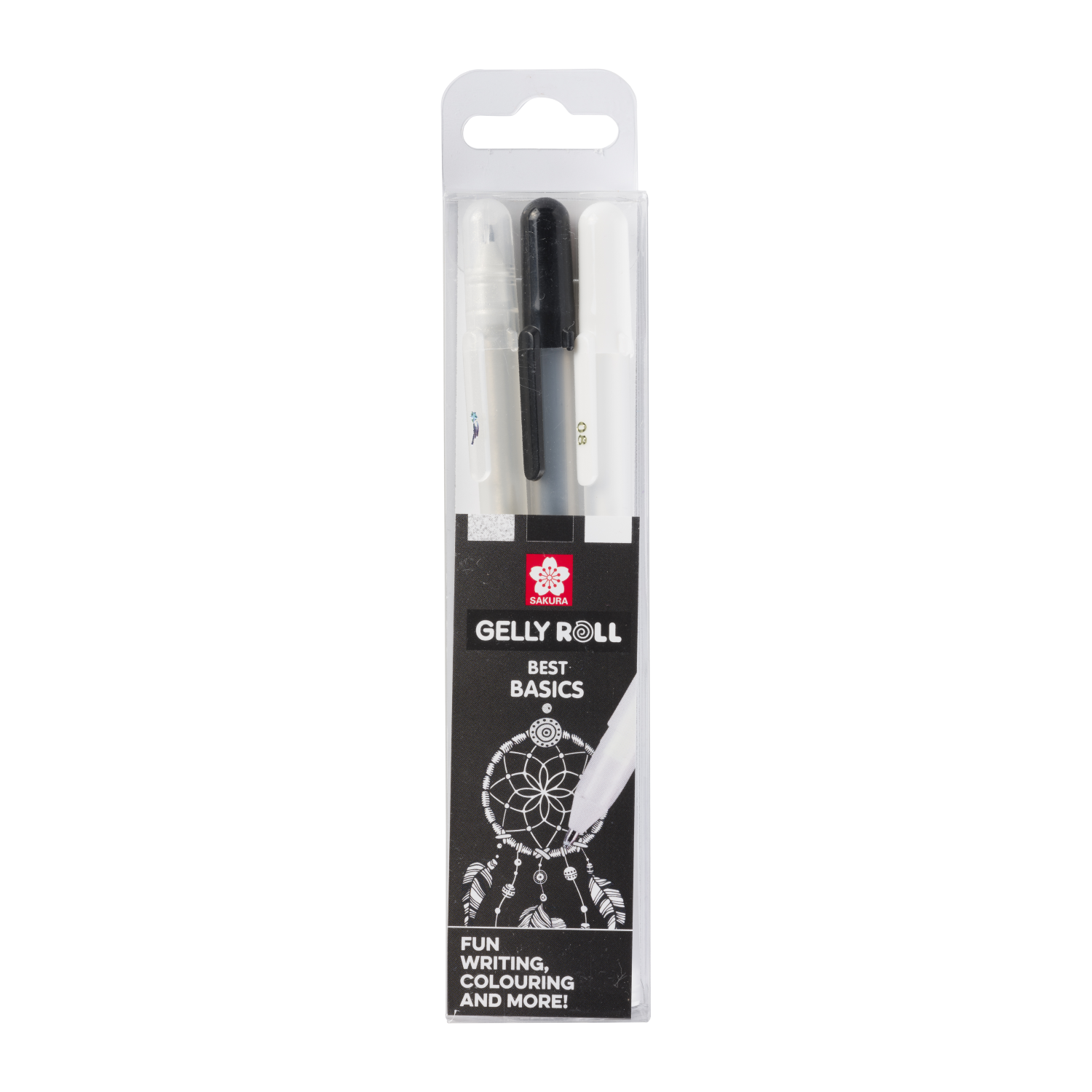 Sakura Set mélangé de 3 Gelly Roll Clear Noir Blanc