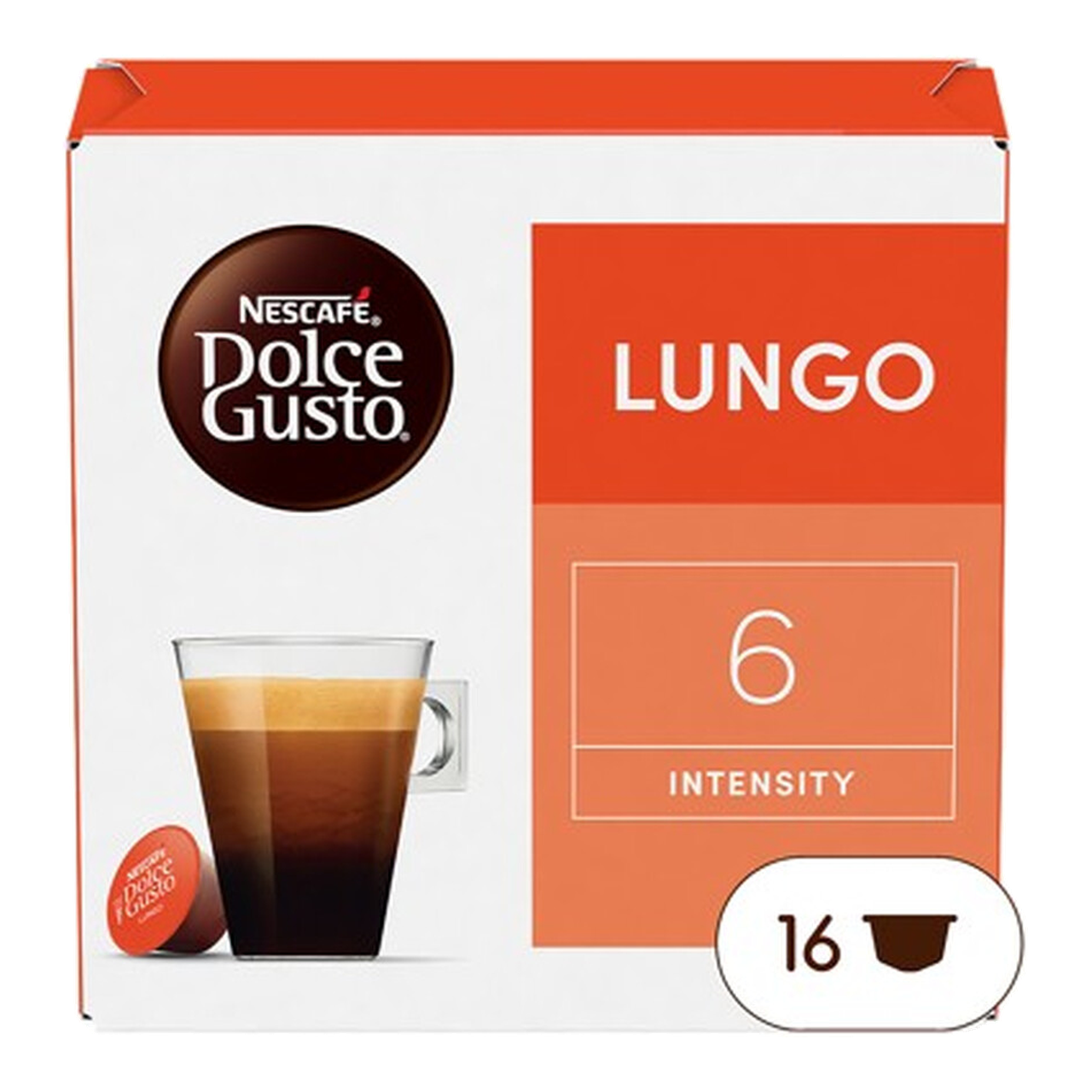 NESCAFE Capsules de café DOLCE GUSTO LUNGO x16