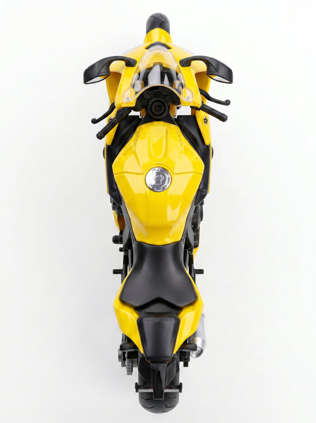 CCA 1:18 Moto modèle en métal coulé sous pression Yamaha YZF-R1 - Jaune, Suspension arrière fonctionnelle, Prêt à offrir, Détails réalistes, Parfait pour exposition sur bureau