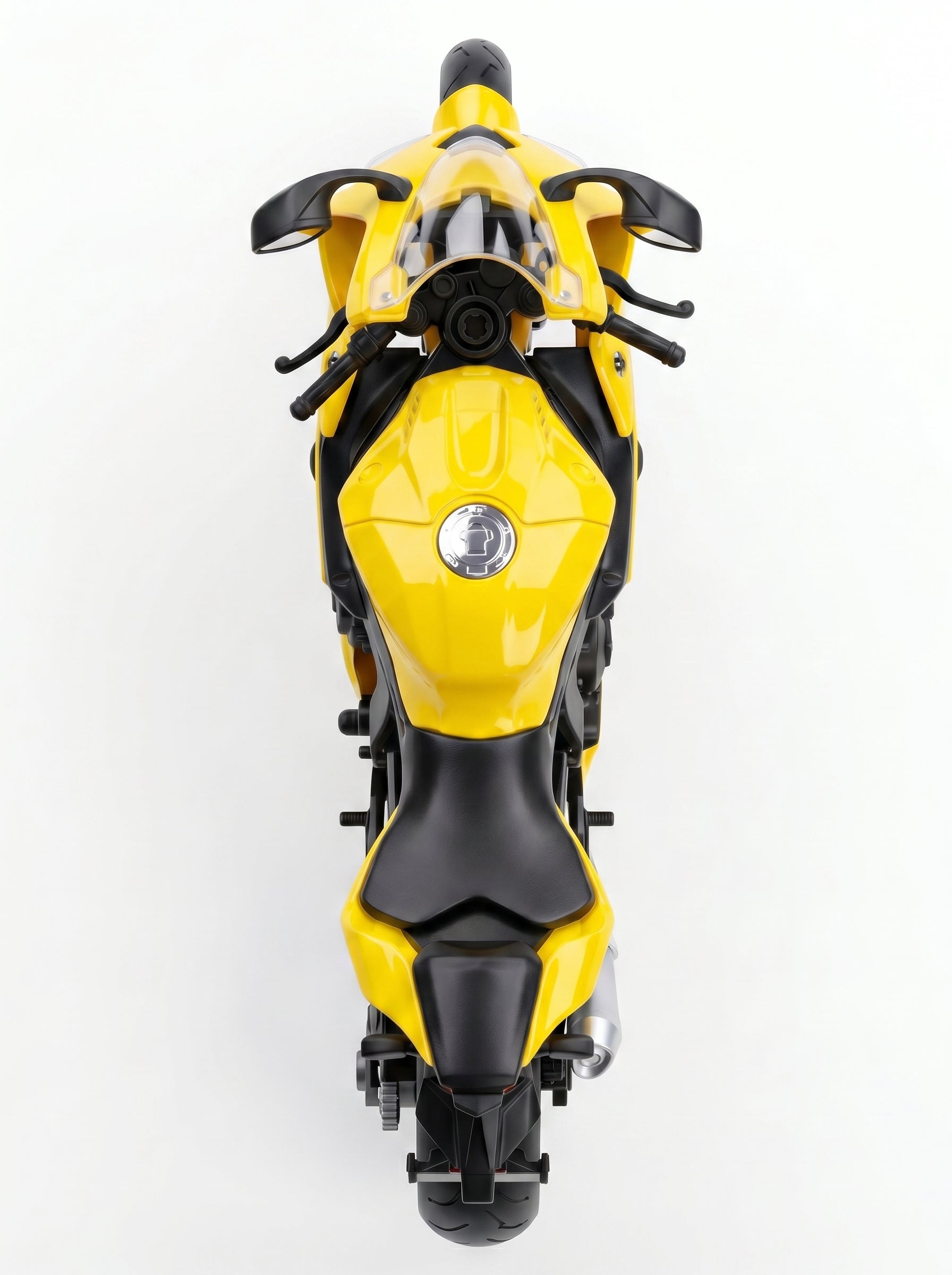 CCA 1:18 Moto modèle en métal coulé sous pression Yamaha YZF-R1 - Jaune, Suspension arrière fonctionnelle, Prêt à offrir, Détails réalistes, Parfait pour exposition sur bureau
