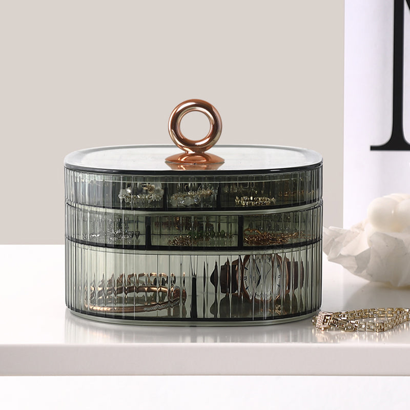 JORDAN&JUDY Boîte de rangement à bijoux grande capacité, Compartiments multicouches, Étui à bijoux pour boucles d'oreilles, colliers, bagues et montres, Vert