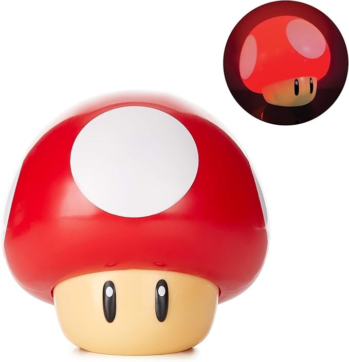 Super Mario Lampe Champignon avec Son - sous Licence Officielle - 12 cm - à Piles