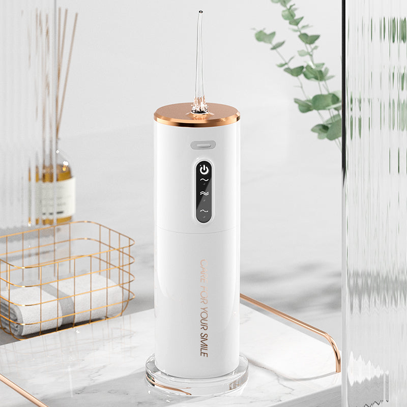 Rushi R-B31 Hydropulseur dentaire électrique, réservoir d’eau 280 ml, batterie 1200 mAh - Blanc