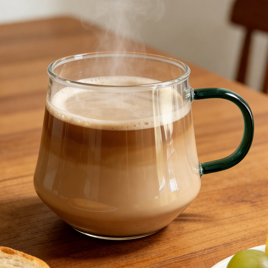 Ju7cer Tasse verte Tasse en verre Verres à thé Verres à boire Verre à café 280 ml 1 pc