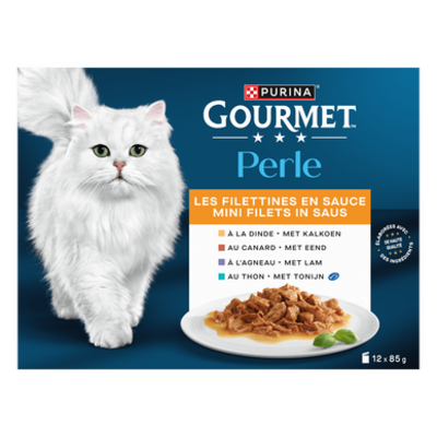 Gourmet Perle Filettine en sauce - Pack variété pour chat - 12 x 85 g