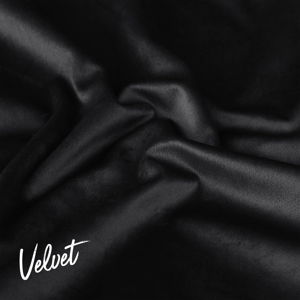 Deconovo Housse de coussin en velours néerlandais, coloris noir, 50 x 50 cm, 1 pièce