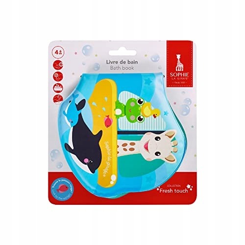 SOPHIE LA GIRAFE Livre de Bain 8 Pages, Dès 4 Mois